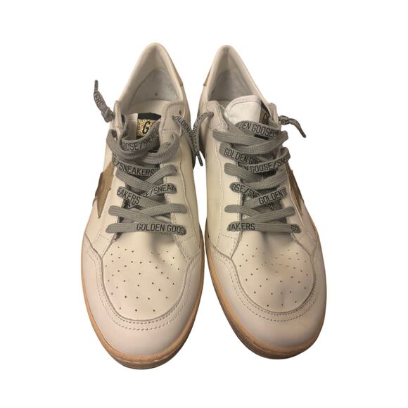 Golden Goose Ball Star Sneakers White & Gold Metallic Star Size 42 EU - Picture 5 of 8